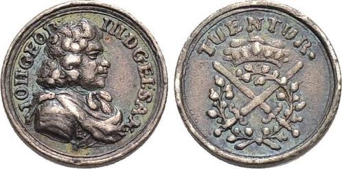 Ar-miniatur-medaille o Jahr 1688 Sachsen-albertinische Li..., Postzegels en Munten, Penningen en Medailles, Verzenden