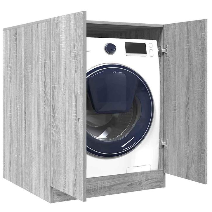 vidaXL Wasmachinekast 71x71,5x91,5 cm grijs sonoma, Witgoed en Apparatuur, Wasmachines, Nieuw, Verzenden