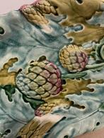 Schotel - Artichauts - Keramiek - Plat barbotine Majolica, Antiek en Kunst, Antiek | Glas en Kristal