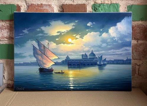 Sergei Stoev (1971) - Moonlit night in Venice, Antiek en Kunst, Kunst | Schilderijen | Klassiek