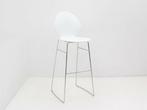 Barkruk Calligaris Basil - wit - slede chroom, Werkplek, Ophalen of Verzenden, Gebruikt, Overige typen