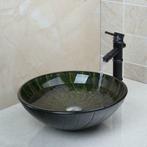 Bronskleurige olie afgewerkte wastafel kraan met hand geschi, Verzenden, Nieuw