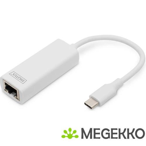Digitus USB-C til RJ45 adapter, alu., Chipset RTL8153, Computers en Software, Overige Computers en Software, Nieuw, Verzenden
