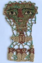 Oud-Egyptisch faience kralen Groot masker