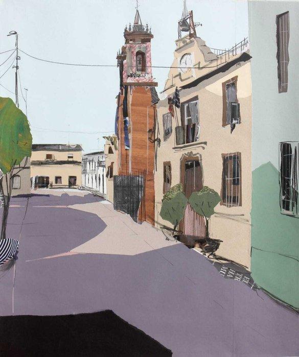 Eduardo Query (1984) - Fuente Palmera, Antiek en Kunst, Kunst | Schilderijen | Modern