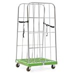 Gebruikte 2-Heks rolcontainer insteekhekken + 2 nylon, Ophalen of Verzenden, Gebruikt