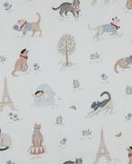 Fine Poplin Katoen Franse Katten, Hobby en Vrije tijd, Stoffen en Lappen, Nieuw, Overige kleuren