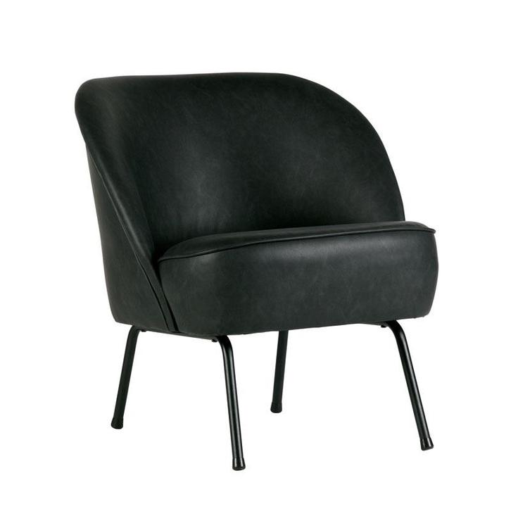 *WOONWINKEL* BePureHome Vogue Fauteuil Zwart Leer, Huis en Inrichting, Fauteuils, Nieuw, Verzenden