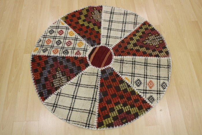 Etnisch ronde patchwork - Vloerkleed - 118 cm - 118 cm, Huis en Inrichting, Stoffering | Tapijten en Kleden