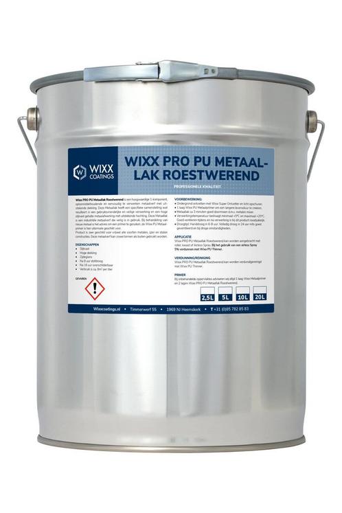 Wixx PRO PU Metaallak Roestwerend RAL 7042 | Verkeersgrijs A, Doe-het-zelf en Verbouw, Verf, Beits en Lak, Lak, Grijs, Nieuw, Minder dan 5 liter