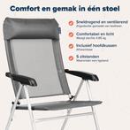 2dekans | TRVLMORE inklapbaar Kampeerstoel – Verstelbare –, Ophalen of Verzenden, Zo goed als nieuw