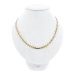 Bicolor gouden fantasie schakelketting, Ophalen of Verzenden, Gebruikt, Overige kleuren, Goud