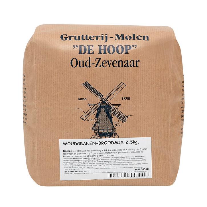 Molen de Hoop Woudgranen Broodmix 2,5kg, Hobby en Vrije tijd, Taarten en Cupcakes maken, Nieuw, Verzenden