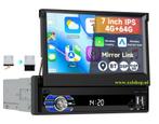 Klapscherm Carplay 1 DIN autoradio NAVIGATIE  Wifi Android 1, Verzenden, Nieuw