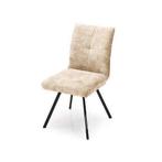 Eetkamerstoel Flora - eetkamerstoelen - Creme, Nieuw, Stof