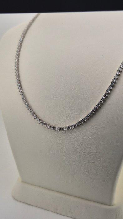 Halsketting - 14 karaat Witgoud - 7.10ct. tw. Diamant, Sieraden, Tassen en Uiterlijk, Kettingen