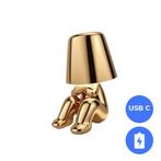Oplaadbare LED Tafellamp - Denker - Dimbaar - USB-, Ophalen of Verzenden, Nieuw