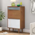 vidaXL Schoenenkast MOLDE 59,5x35x103 cm massief grenenhout, Verzenden, Nieuw