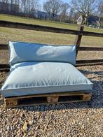 Palletkussens 1:1 – Grijs/Lichtblauw (120x80 cm + 120x40 cm), Huis en Inrichting, Ophalen of Verzenden, Nieuw, Overige kleuren