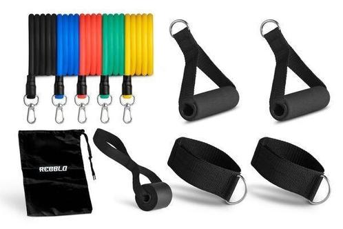 11-delige fitness-set met o.a. 5 weerstandsbanden, Sport en Fitness, Overige Sport en Fitness, Nieuw
