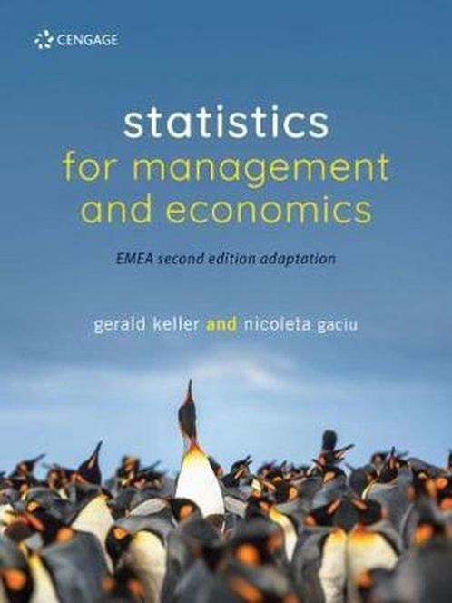 Boek Statistics for Management and Economics 9781473768260, Boeken, Studieboeken en Cursussen, Zo goed als nieuw, Verzenden