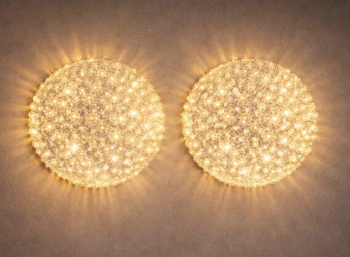 Wandkandelaar (2) - Glas - Van muur of plafond., Antiek en Kunst, Antiek | Lampen