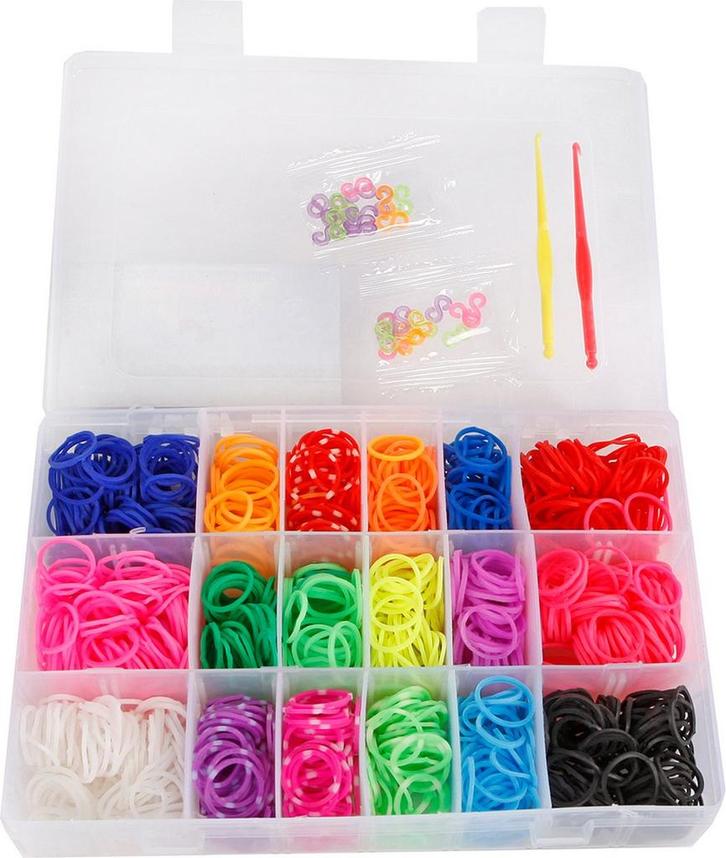 Colorful DIY Bands Loombox 1440 loombandjes Multicolor, Hobby en Vrije tijd, Knutselen, Nieuw, Ophalen of Verzenden