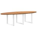 vidaXL Eettafel 280x120x74 cm ovaal massief eikenhout, Verzenden, Nieuw