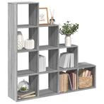 vidaXL Kamerscherm / boekenkast 131,5x29x131,5 cm hout grijs, Huis en Inrichting, Verzenden, Nieuw, Overige houtsoorten