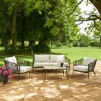 Loungeset 4 delig bruin | Beige kussens | Tuin, Verzenden, Nieuw