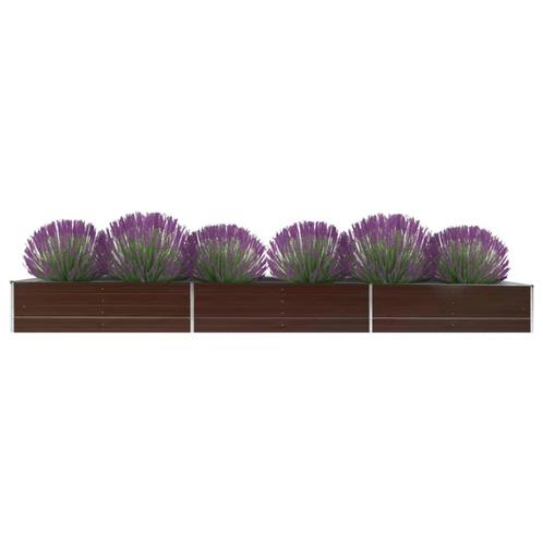 vidaXL Plantenbak verhoogd 480x80x45 cm gegalvaniseerd staal, Tuin en Terras, Bloembakken en Plantenbakken, 100 cm of meer, Nieuw