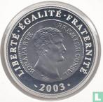 Frankrijk 1½ euro 2003 (PROOF) Bicentennial of the franc.., Postzegels en Munten, 1 euro, Verzenden, Goud, Frankrijk