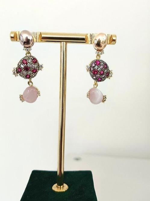 Zonder Minimumprijs - Oorbellen Zilver Gemengde edelstenen, Sieraden, Tassen en Uiterlijk, Oorbellen