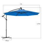 Coast Ø 300 cm LED -verkeerslichtparasol met, Verzenden, Nieuw