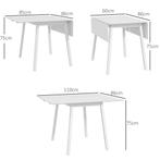 TRUUSK Opklapbare Eettafel - Voor 2-4 Personen - Van Hout -, Huis en Inrichting, Tafels | Eettafels, Verzenden, Nieuw