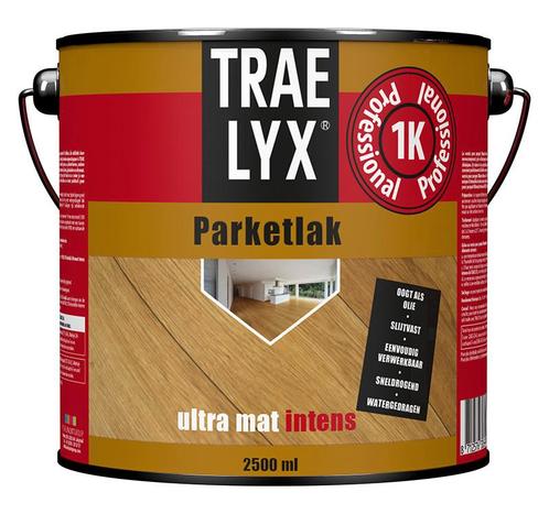 Trae lyx parketlak ultra mat intens 2,5 liter, Doe-het-zelf en Verbouw, Overige Doe-het-zelf en Verbouw, Nieuw, Verzenden