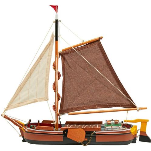 Skutsje Model 38cm Bruin, Hobby en Vrije tijd, Modelbouw | Boten en Schepen, Ophalen of Verzenden