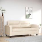 vidaXL Tweezitsbank 140 cm microvezelstof beige, Huis en Inrichting, Banken | Bankstellen, Verzenden, 150 tot 200 cm, Stof, Nieuw