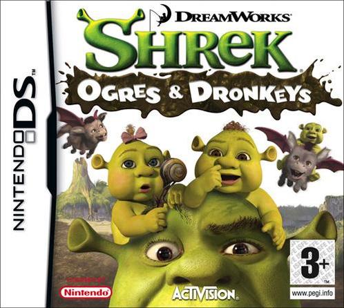 Shrek Ogres & Dronkeys-Standaard (NDS) Gebruikt, Spelcomputers en Games, Games | Nintendo DS, Zo goed als nieuw, Ophalen of Verzenden