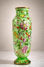 Egermann - Vaas - Glas - Handgeschilderde vaas, Antiek en Kunst