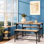 Zitgroep Bolton 2 + 1 - Industrieel hout donker, rustiek, Verzenden, Nieuw