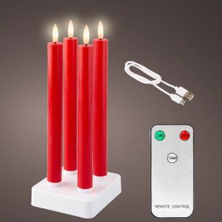 Led dinerkaars | Lumineo | 4 stuks, Huis en Inrichting, Woonaccessoires | Kandelaars en Kaarsen, Nieuw, Verzenden