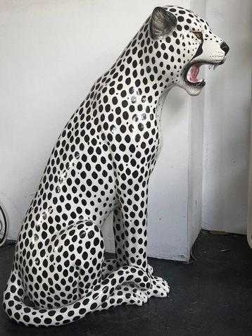 bassano del grappa - Beeld, Leopard - 74 cm - Keramiek - beschikbaar voor biedingen