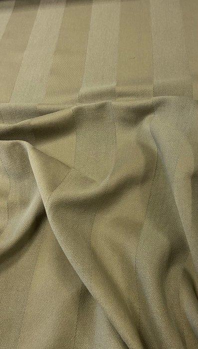 Gestreepte stof met een mat-glanzend effect in salviagroen -, Antiek en Kunst, Antiek | Kleden en Textiel