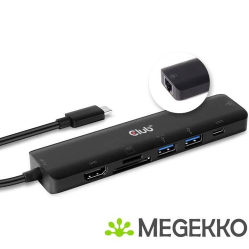 Club 3D USB-C 7-in-1 hub, Computers en Software, Windows Laptops, Nieuw, Verzenden