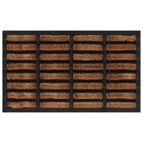 vidaXL Deurmat rechthoekig 45x75 cm rubber en kokosvezel, Tuin en Terras, Deurmatten, Nieuw, Verzenden