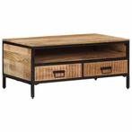 vidaXL Salontafel 90x50x30 cm massief ruw mangohout, Huis en Inrichting, Verzenden, Nieuw, Overige houtsoorten, 50 tot 100 cm