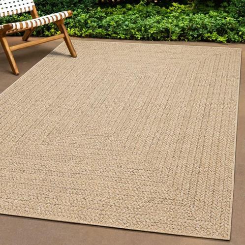 vidaXL Vloerkleed ZIZUR binnen en buiten 240x340 cm jute, Huis en Inrichting, Stoffering | Tapijten en Kleden, Bruin, Nieuw, Verzenden