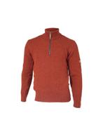 Ivanhoe trui Moritz half zip Red  Clay - 100% wol - Rood, Verzenden, Zo goed als nieuw, Rood