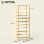TRUUSK Bamboehouten Opbergrek - 6 lagen - Verstelbare planke, Verzenden, Nieuw